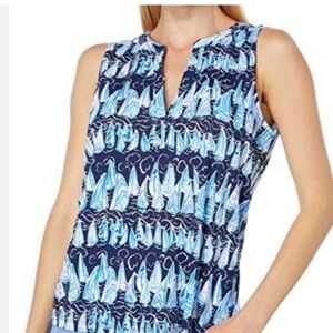 Lilly Pulitzer Dev Sailboat Print Top, XS